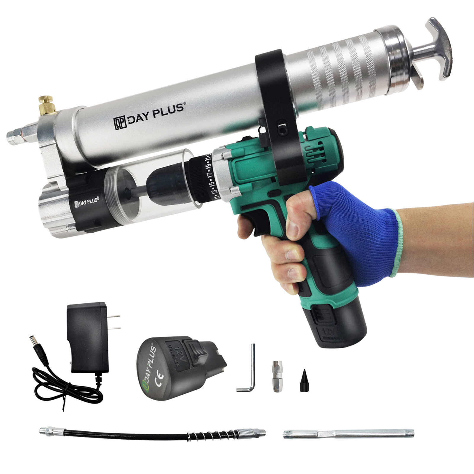Electric Grease Gun with Battery and Charger 8500PSI Heavy Duty