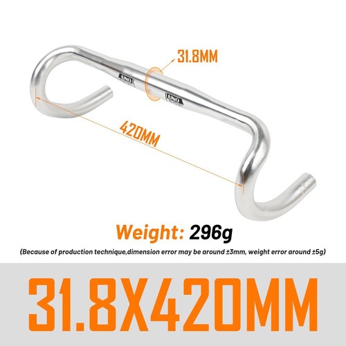 Silver 25.4/26/31.8x380/400/420mm Curved Handlebar Road Bike Bicycle Handle Bar - 第 14/20 張圖片