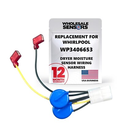 #ad Whirlpool 3406653 WP3406653 Replacement Dryer Moisture Sensor Wiring Harness $37.65
