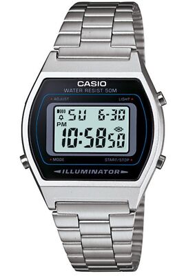 Casio Unisex B640WD-1AV Classic Digital Illuminator Wristwatch, Silver, New