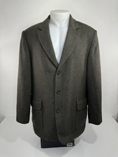 L. L. BEAN - WOOL Herringbone QUILT LINED THINSULATE L Regular Blazer Jacket -