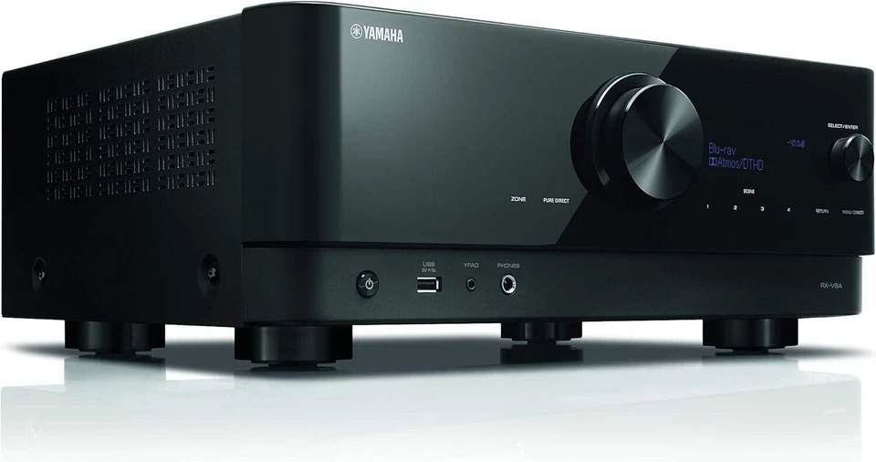 Yamaha RX-V6A 7.2-Channel 100 Watt Zone 2 AV Receiver with MusicCast (Black) - Image 2 of 4