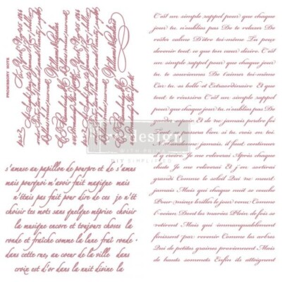 Vintage Script Redesign With Prima Clear Cling Stamp