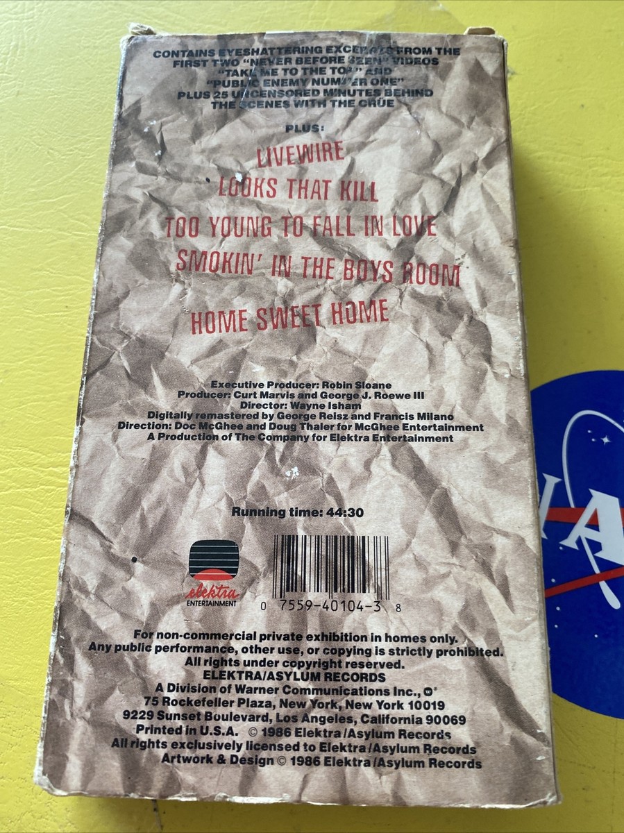 Vintage Motley Crue Uncensored VHS 75594010438| eBay
