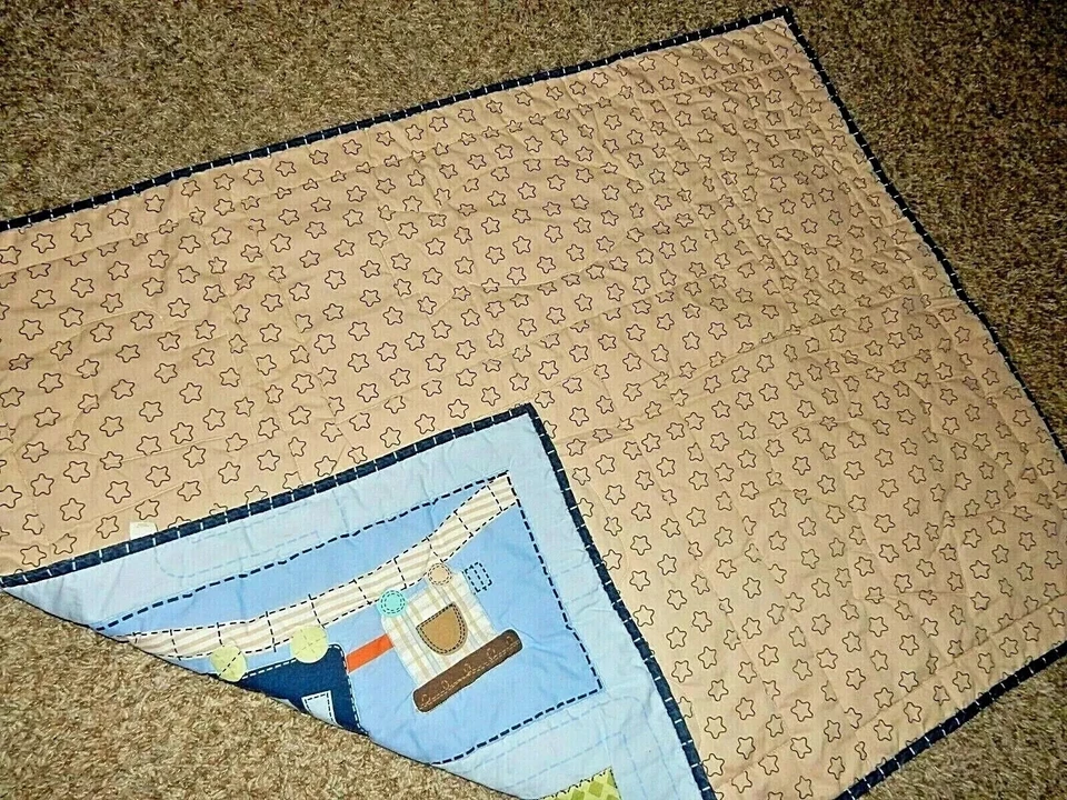 4A WOW CIRCO Transporte Tren Cohete Estrellas Cuna Edredón Edredón Manta Bebé Foto 3 de 4