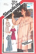 1980's Simplicity Misses' Caftan,Dress Pattern 5254 Size M UNCUT