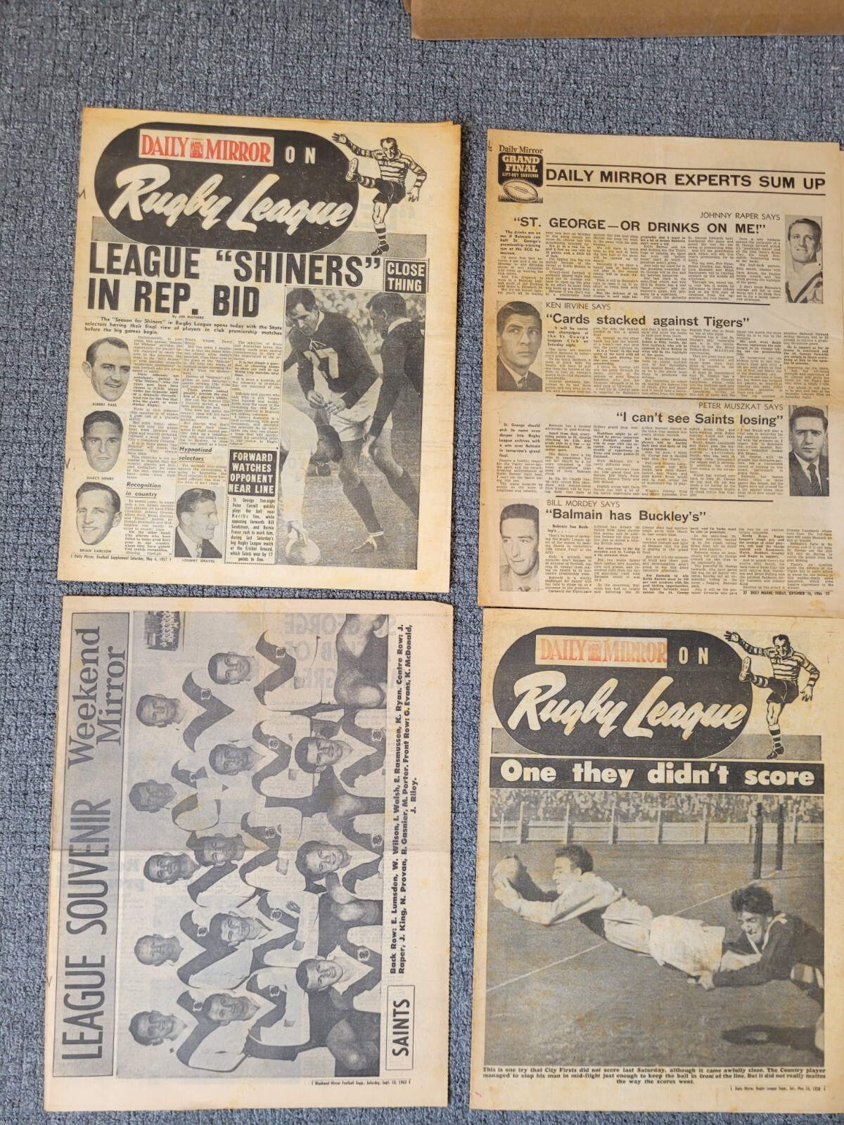 13 x 1960s Daily Mirror Saturday League Souvenir supplements eBay