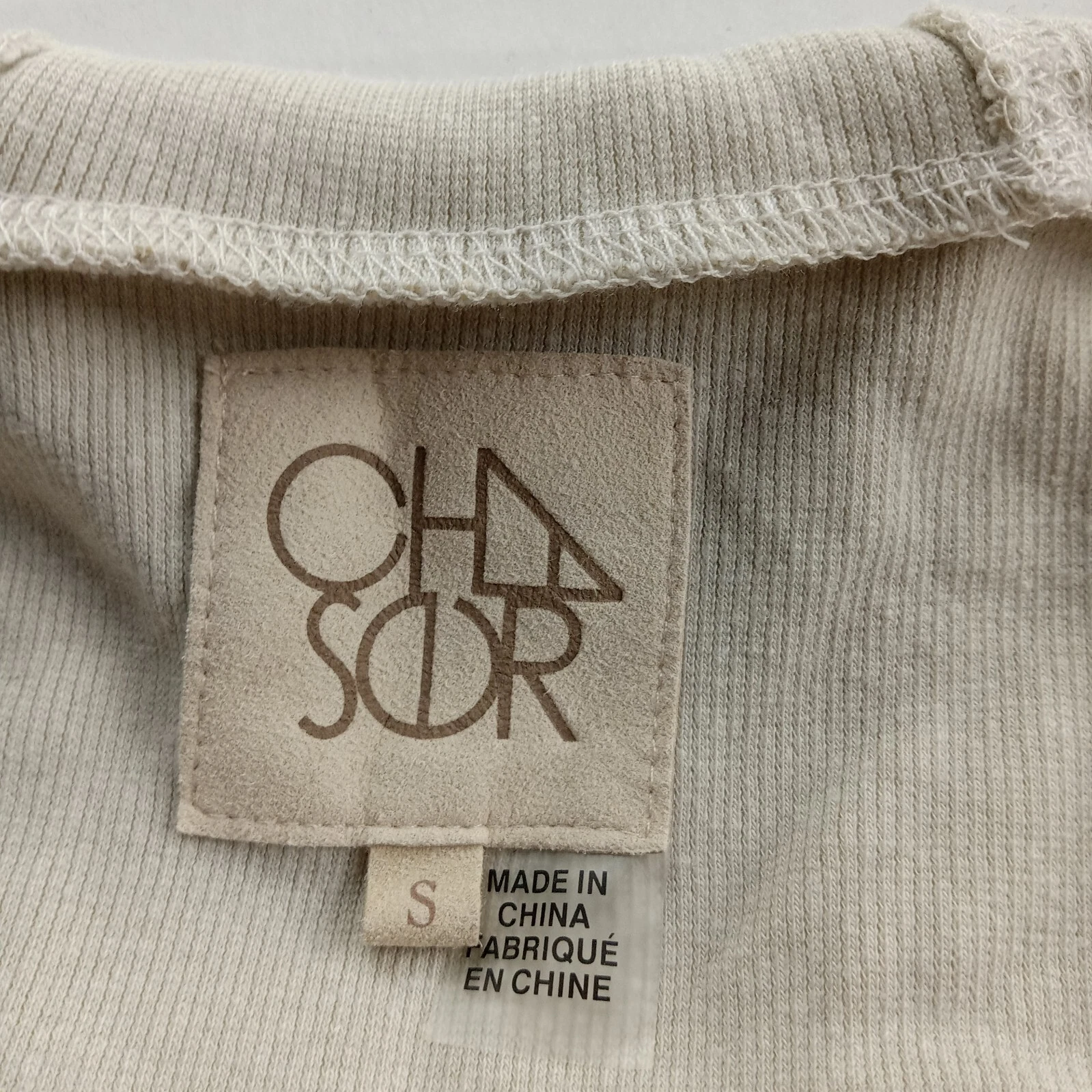 OFF WHITE Felpa con cappuccio Chaser donna in maglia sintetica frontale taglia small tasca panna