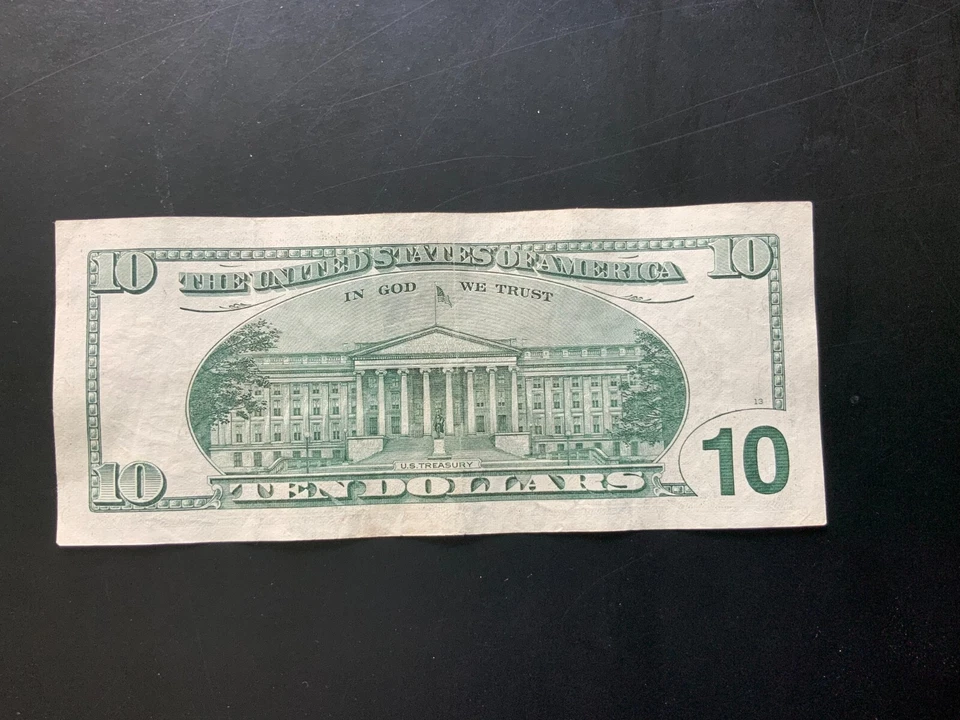 1999 $10 DOLLAR BILL BG33666047A - Image 2 of 4