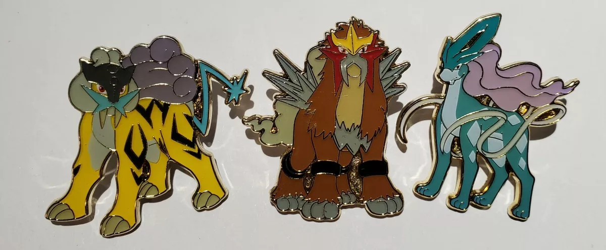 Raikou, Entei & Suicune Pokémon Pins (3-Pack)