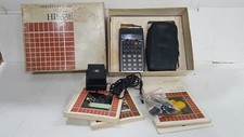 VINTAGE Hewlett-Packard HP-33E Calculator box Case Charger manual rare
