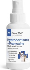 SensoVet Hydrocortisone  Pramoxine Medicated Spray for Dogs  Cats - Itch...