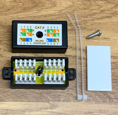 Giunzione Cavo Rete Poe 2 Scatole Di Giunzione CAT6 IDC 8 Vie Per Cavi Cctv Poe Passivo 24v Accoppiatore In Linea 875253 - Foto 2