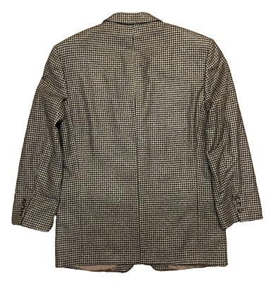 【送料&関税込】Saint Laurent Black Creme Blazer Vintage Yves Saint Laurent Men's Houndstooth Blazer Jacket