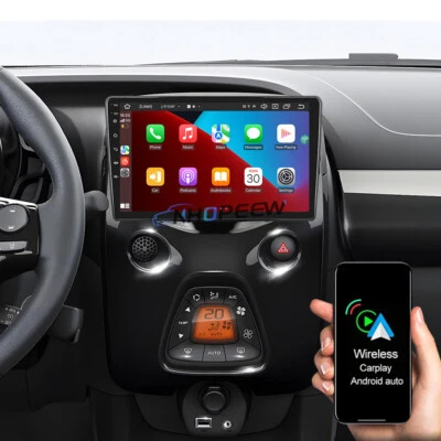 NHOPEEW Apple Carplay Android 15 autoradio GPS per Citroen C1 Peugeot 108 Toyota Aygo II