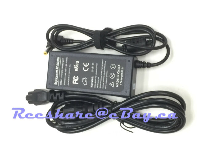 65W AC adapter charger for Toshiba Satellite L550-0CD L450-01M L450-02P fast new