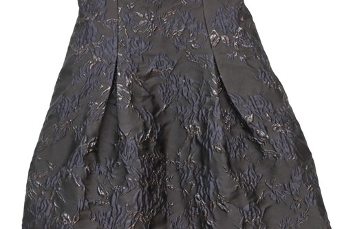 Kay Unger Tea Length Dress Size 10 A-Line Midi Formal Wedding Metallic Jacquard - Picture 3 of 14