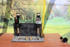 Lampade carrozze quadrate trainate da cavalli 12 volt OTTONE e supporti pesanti TAGLIA PONY