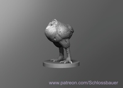 Zombie Headless Chicken Monster Manual 28mm Scale D&D Tabletop Miniature SB