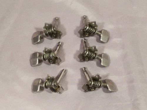 Vintage Grover Tuners Sta-Tite Tuning Pegs Nickel Set of 6