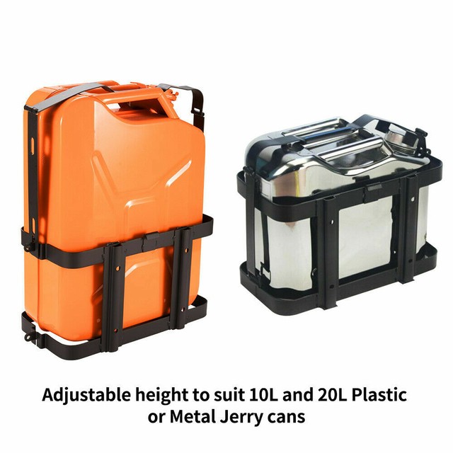 10L/20L Jerry Can Holder Gas Mounted Rack Fuel Gasoline Military Metal