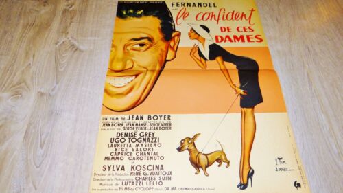 fernandel  LE CONFIDENT DE CES DAMES !  affiche cinema 1959 - Afbeelding 1 van 1