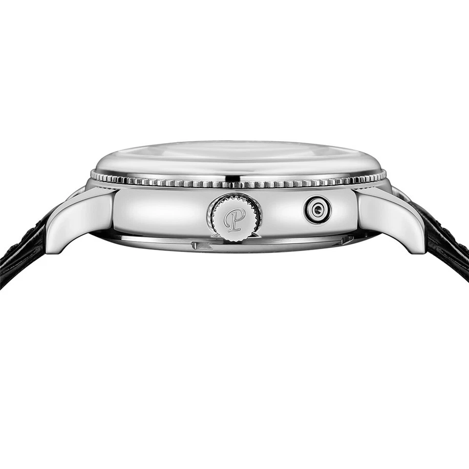 Parnis 42mm Blue Dial Power Reserve Automatic Mechanical Men  Watch Date Display - Image 2 of 4