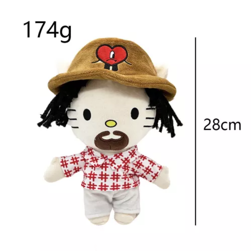Hello Kitty Singer Star Plush Stuffed Doll Toy Rapper Travis Scott Billie Figure - Picture 21 of 32