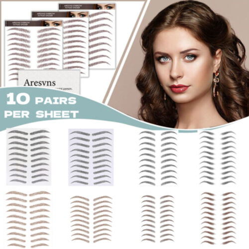 Hair-like Eyebrow Tattoo Sticker False Eyebrows Waterproof Fake Long Makeup 4D - Picture 9 of 43