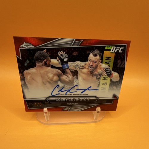 Colby Covington [Red Refractor] #MEA-CCO 2024 Topps Chrome UFC Main Event Autograph card