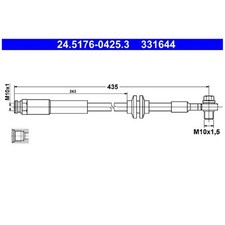 2x Bremsschlauch vorne für Opel Corsa D S07 E X15 | 24423983