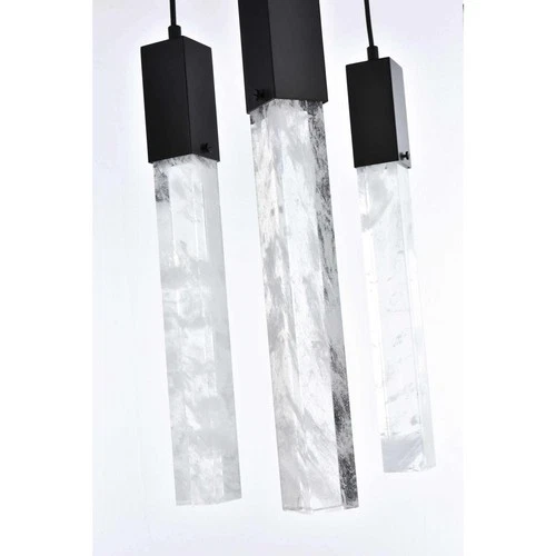 Elegant Lighting 2088D36BK Aurora 8 Light 12 inch Black Pendant Ceiling Light - Picture 6 of 10