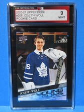 2020-21 Upper Deck ROOKIE Card #208, JOSEPH WOLL, Toronto Maple Leafs, KSA 9