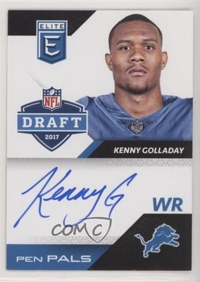 2017 Donruss Elite Pen Pals Blue Ink Kenny Golladay #PP-KG Auto 0x1