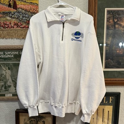 Vintage 80s RARE Qualcomm California Communications Tech Sweatshirt Size Large