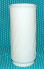 Vtg White Milk Glass Cylinder Vase Waves Flames Bouquet 7 ½” Tall Opaque #7