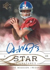 Andre Woodson 2009 SP Authentic Star Signatures  Autograph Rookie Card. rookie card picture