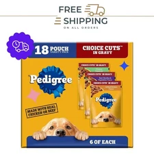 Pedigree Choice Cuts in Gravy Variety Pack Pouch Wet Dog Food - 3.5oz/18ct