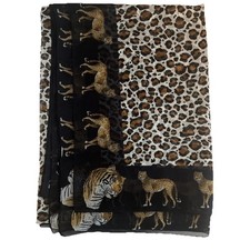 Leopard Scarf/wrap Leopard Border Around Scarf Leopard Print Large