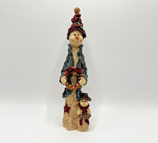 Boyds Bears "Jingles  Son w/ Wreath" Snowman Resin 1994 w/ Box 7E