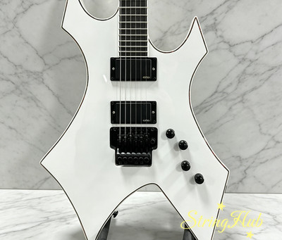 B.C  Warlock Extreme White Electric Guitar Active HH Pickups 24Frets Ship US