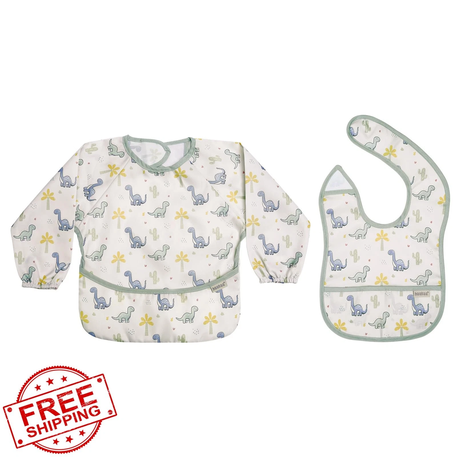 haakaa Bibs Dino Land 6-24M