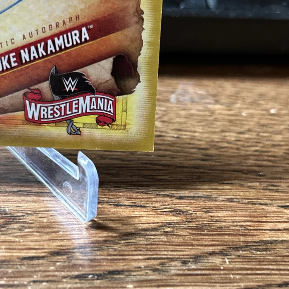 2020 Topps Road To Wrestlemania Shinsuke Nakamura Gold Auto # 3/10 - Image 3 of 4