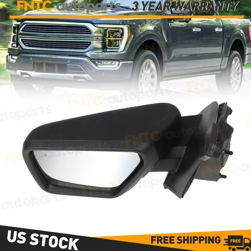 Left Driver Side Mirror For 2021-2024 Ford F-150 F150 Manual Fold Heated BLIS