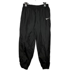 Nike VINTAGE KIDS XL 18/20 Nylon Track Pants Black Elastic Waist Drawstring