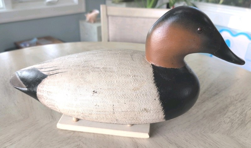 Robert Capriola Canvasback Working Duck Decoy California Stamped and Labeled 