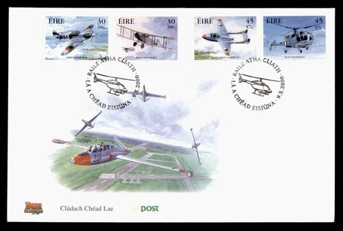 DR WHO 2000 IRELAND FDC AVIATION COMBO M77249