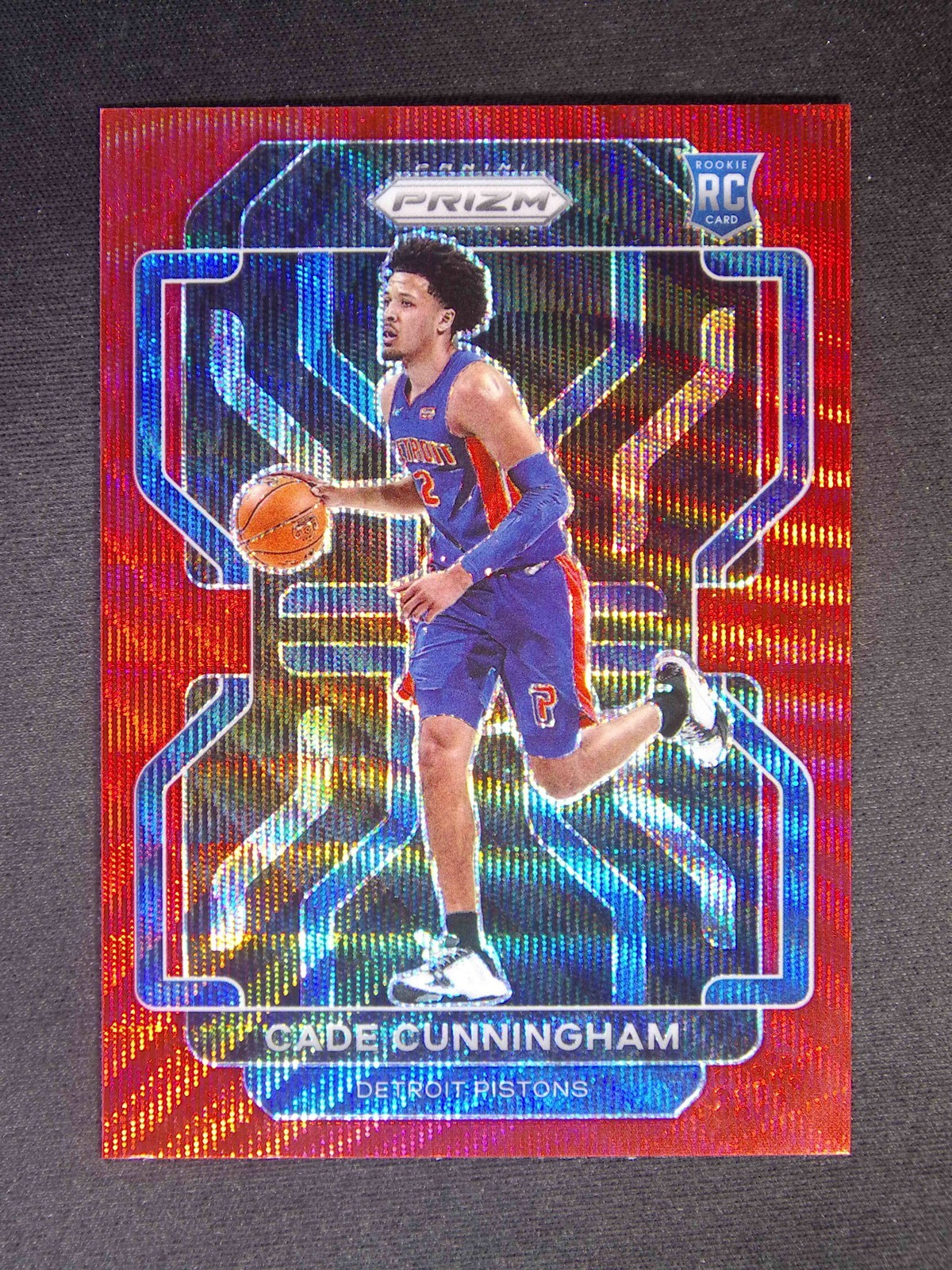 2021-22 Panini Prizm Cade Cunningham #282 RC Rookie Red Ruby Wave