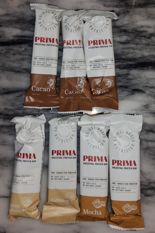 Box of 7 Prima Variety Ancestral Protein Bar/ Retail $27.93