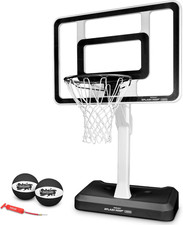 Pool Basketball Hoop Adjustable Height Regulation Steel Rim Black GoSports Game